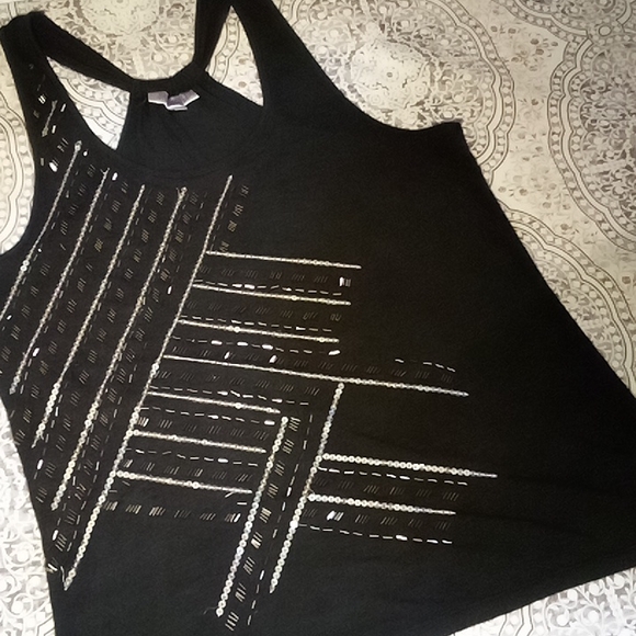 Black Embellished tank top - Picture 2 of 7
